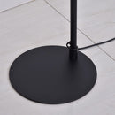 Lampada da Terra con Paralume E27 in Metallo  Nera