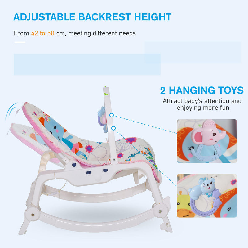 Sdraietta Dondolo per Neonati con Musica e Vibrazione 