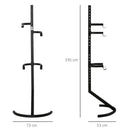 Rastrelliera Portabici Verticale 2 Posti in Acciaio  Nera