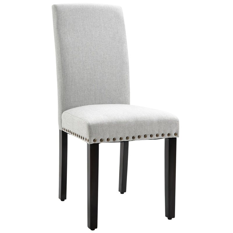 Sedia Imbottita 45x59,5x98 cm in Lino  Grigia