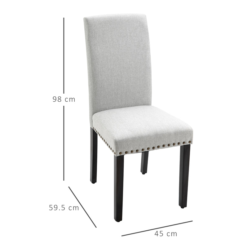 Sedia Imbottita 45x59,5x98 cm in Lino  Grigia