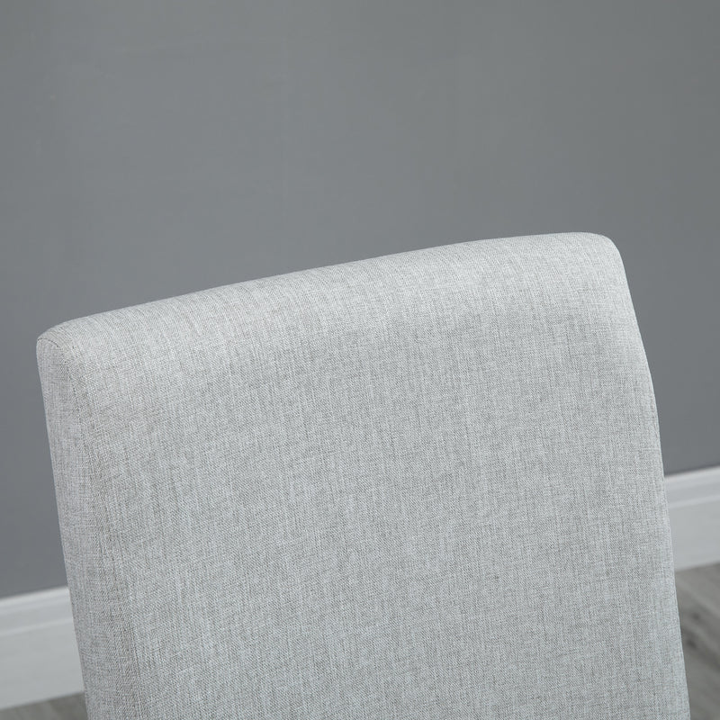 Sedia Imbottita 45x59,5x98 cm in Lino  Grigia