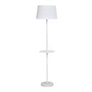 Lampada da Terra con Paralume E27 con Ripiano  Bianca