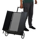 Carrello Portalegna 51,5x45,5x91,5 cm con Ruote in Ferro  Nero
