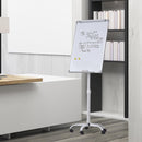 Lavagna Magnetica 62x60x194 cm con Ruote e Accessori  Bianca