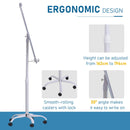 Lavagna Magnetica 62x60x194 cm con Ruote e Accessori  Bianca