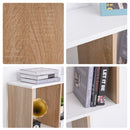 Libreria 8 Ripiani 100x30x124 cm in MDF  Rovere e Bianco