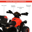 Quad Elettrico per Bambini 6V  Race Rosso