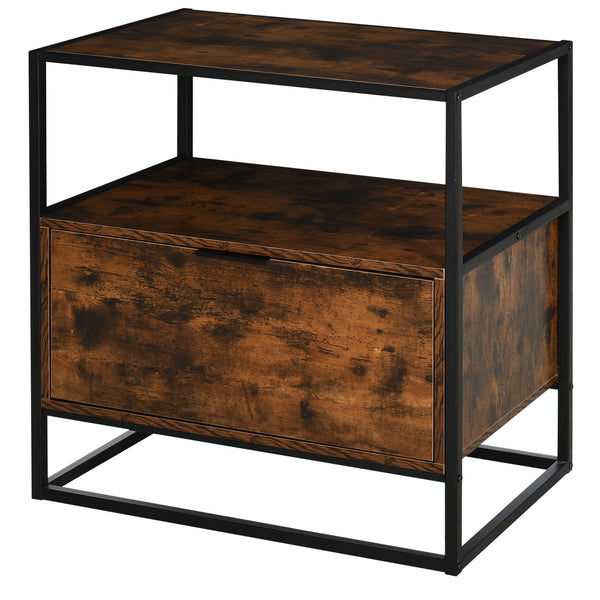 sconto Mobile Credenza 1 Cassetto 73x45,5x76 cm in Legno e Metallo  Nera
