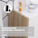 Mobile Armadietto 2 Ante 60x25x90 cm in Truciolare  Bianco