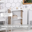 Mobile Armadietto 2 Ante 60x25x90 cm in Truciolare  Bianco