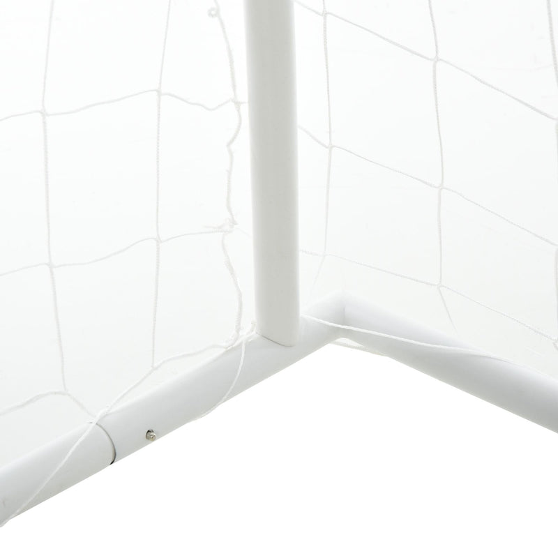 Porta da Calcio Portatile con Rete 180x62x121 cm  Bianca