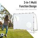 Porta da Calcio Portatile con Rete 180x62x121 cm  Bianca