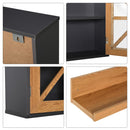 Pensile Bagno Mobiletto 2 Ante e Mensola con Portasciugamani 