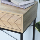 Tavolo Consolle per Ingresso 2 Cassetti 90x35x76 cm in Legno e Metallo 