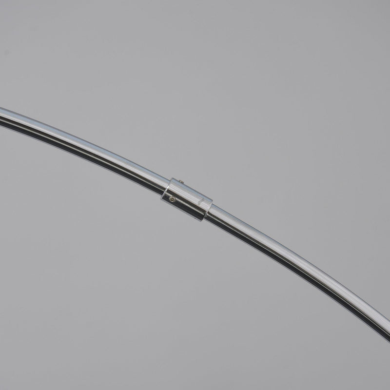 Lampada da Terra ad Arco con Paralume E27 in Acciaio e Marmo  Argento