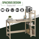 Scrivania da Ufficio Porta PC 120x67x120,5 cm con Libreria in Legno  Rovere