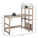 Scrivania da Ufficio Porta PC 120x67x120,5 cm con Libreria in Legno  Rovere