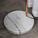 Lampada da Terra ad Arco con Paralume E27 in Acciaio e Marmo  Rame