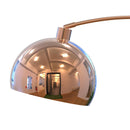 Lampada da Terra ad Arco con Paralume E27 in Acciaio e Marmo  Rame