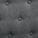 Poltrona Imbottita con Braccioli 73x70x86 cm in Lino  Grigia