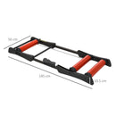 Rullo Bici Allenamento Lunghezza Regolabile 145x56x10,5 cm  Nero e Rosso