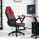 Sedia da Gaming Ergonomica 66,5x51x115-125 cm in Similpelle  Nera e Rossa