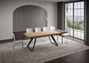 Tavolo Allungabile 200/250x90 cm Tabira Rovere Scortecciato Gambe Antracite      