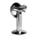 Barbecue a Gas con Cover Ompagrill Alueco 4780 Inox con Piastra in Alluminio Teflonato Ø47 cm Alimentazione GPL e Metano Gamba a Colonna in Acciaio Inox      