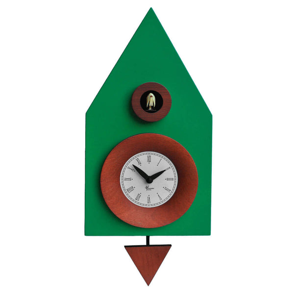 Orologio a Cucù da Parete 20X36X13Cm Pirondini Italia Dark Verde Traffico sconto
