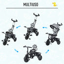 Passeggino Triciclo per Bambini Pieghevole  Grigio