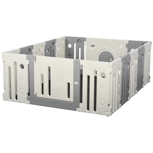 acquista Box Recinto Attività per Bambini 190x150x64 cm Grigio e Bianco