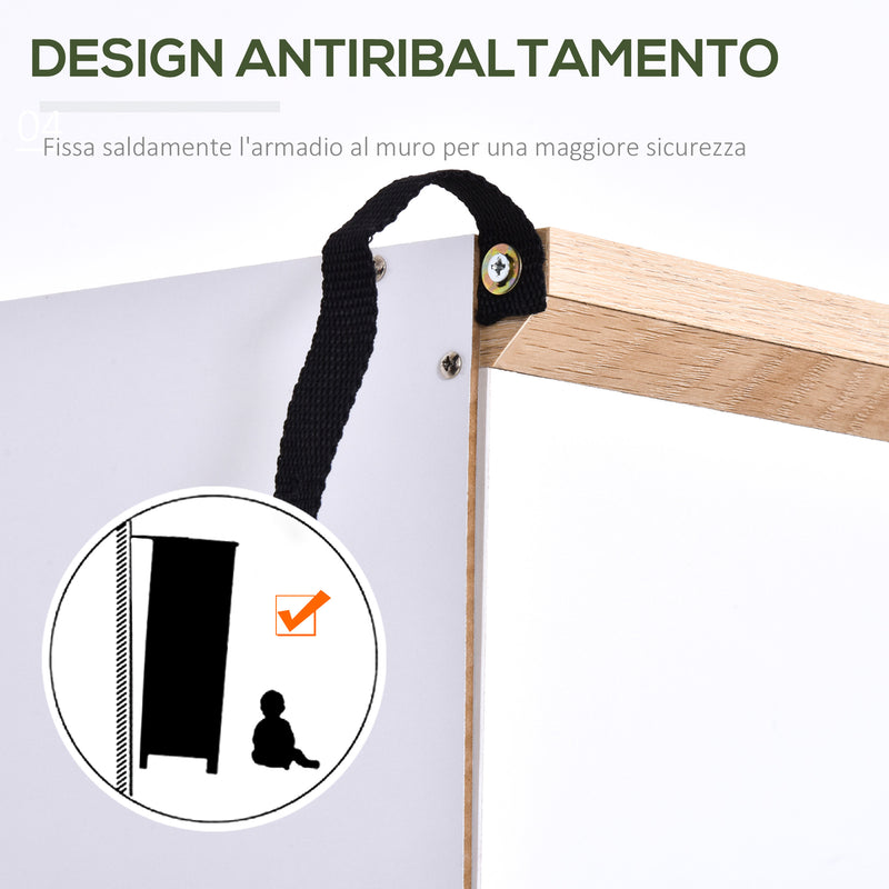 Mobile da Cucina Credenza 3 Ripiani 3 Cassetti 3 Ante 101x39x180,5 cm  Bianca