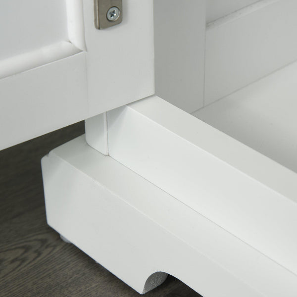 Mobile da Cucina Credenza 3 Cassetti 3 Ante 136x42,5x86 cm  Bianco acquista