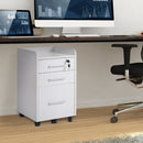 Cassettiera Portadocumenti da Ufficio 39,2x40x65,4 cm 3 Cassetti  Bianca