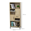 Libreria 60x30x150 cm con Ante e Cassetti in Legno 