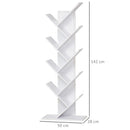 Libreria ad Albero 50x28x142 cm 10 Ripiani  Bianca
