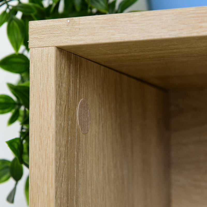 Libreria Scaffale 50x24x150 cm 5 Ripiani in Legno  Rovere