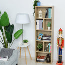 Libreria Scaffale 50x24x150 cm 5 Ripiani in Legno  Rovere