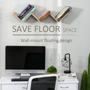 Libreria Mensola Sospesa a V 80,6x16x15,2 cm in Legno 