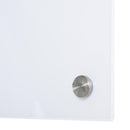 Lavagna Bianca da Parete in Vetro 90x60x0,4 cm con Pennarelli e Cancellino 