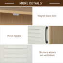 Cassettiera Portadocumenti da Ufficio 2 Ripiani in Legno e Metallo 