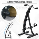 Bi Ciclo Cyclette Pedaliera Gambe e Braccia Manuale   Nera