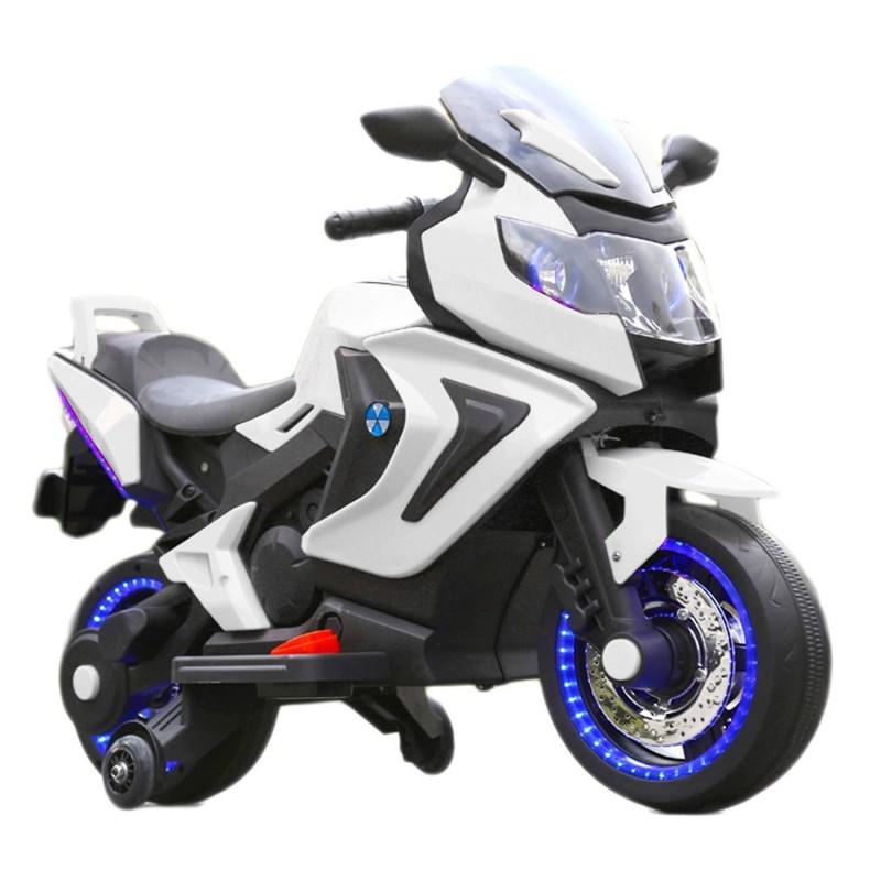 Moto Elettrica per Bambini 2 Posti 12V Jepsen Bianca