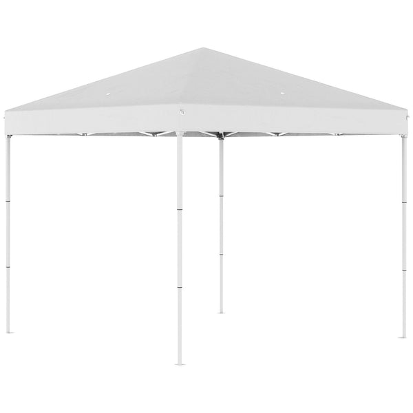 Gazebo Pieghevole da Giardino 2,45x2,45m in Acciaio e Tessuto Oxford Bianco prezzo