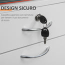 Cassettiera Portadocumenti da Ufficio 40x35x60 cm in Legno  Bianco