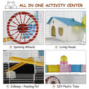 Gabbia per Criceti 3 Livelli con Tubi e Accessori 