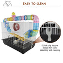 Gabbia per Criceti 3 Livelli con Tubi e Accessori 