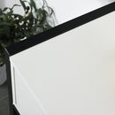 Consolle Fissa 120x34x81 cm in Truciolare e Acciaio  Bianco e Nero