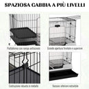 Gabbia per Criceti 81,2x52,7x66 cm in Metallo e Plastica  Nera